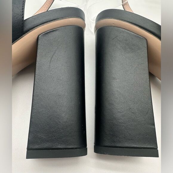 Gucci GG Marmont Ankle Wrap Sandals Black Leather High Heel EU 40.5 US 10.5 - Picture 6 of 13